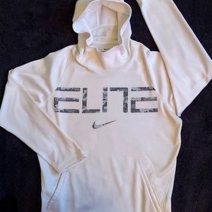 Men's white/camo medium Nike Elite Dri-Fit hooded sweatshirt